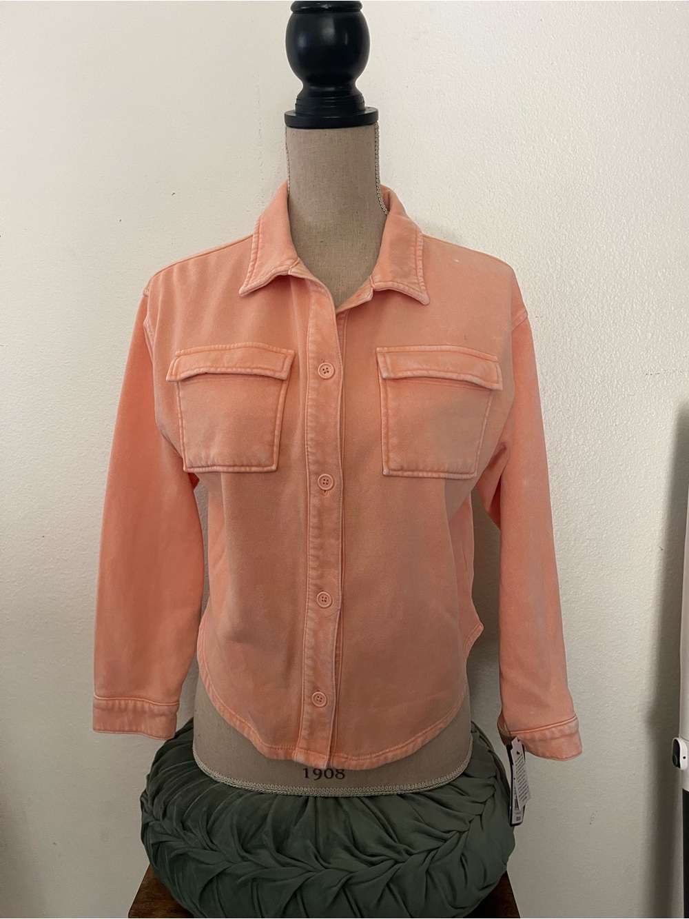 Target Peach Button-Down Shirt Jacket